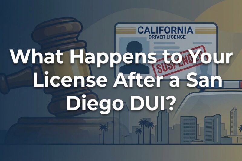 What Happens to Your License After a San Diego DUI?