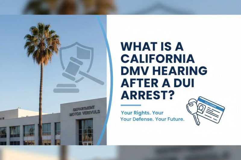 What is a California DMV Hearing After a DUI Arrest?